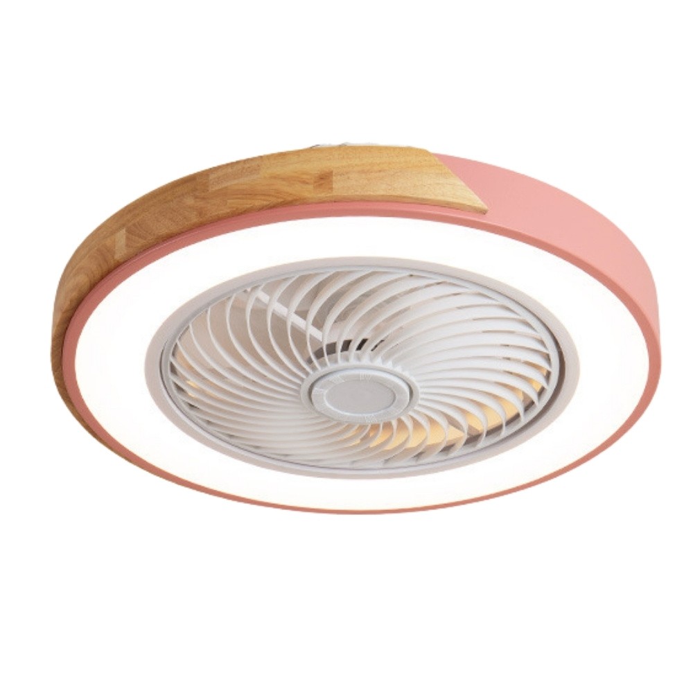 Scandinavian Wooden Round Led Ceiling Fan Light K1110