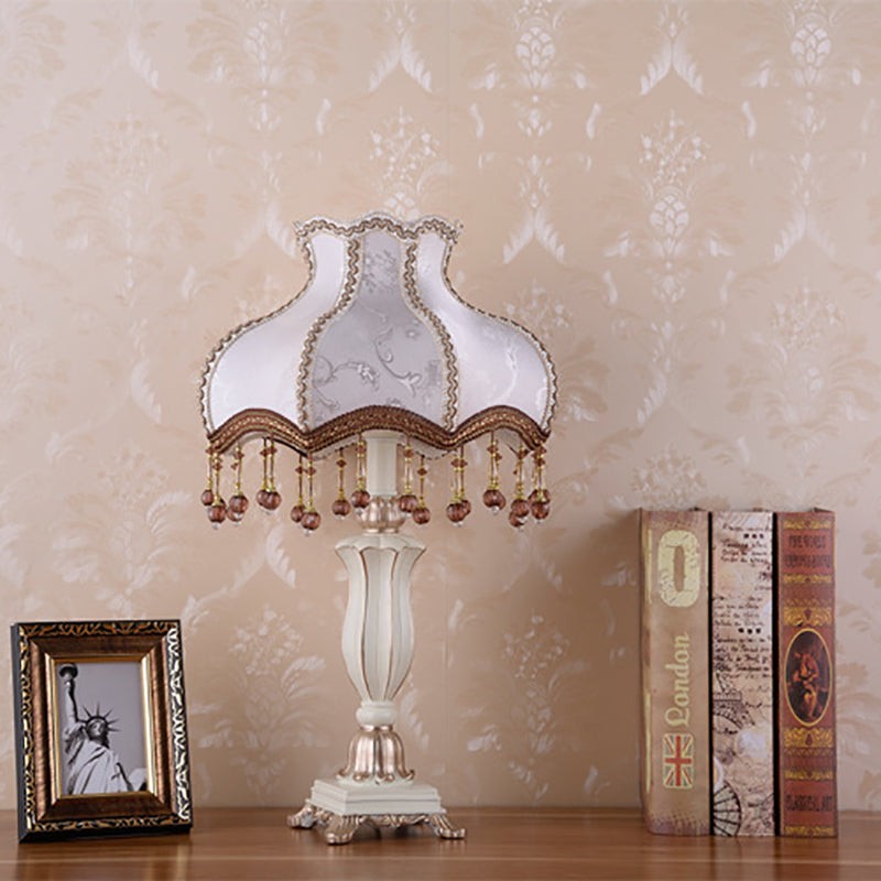 Palace Floral Resin Carved Base Table Lamp K712