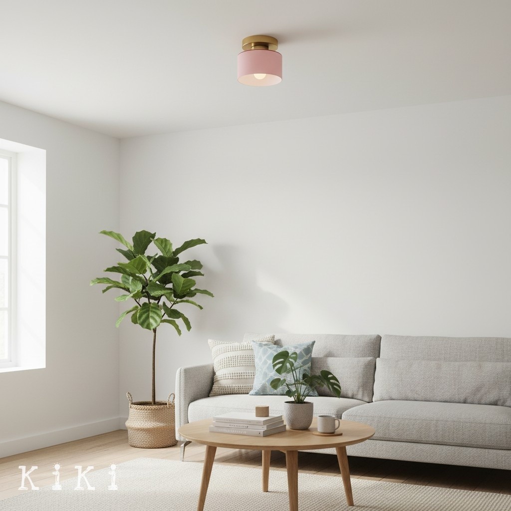 Morandi Cylinder Ceiling Light - Minimalist Flush Mount for Indoor Spaces K893
