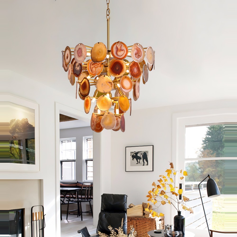Slice Agate Chandelier/ Tower