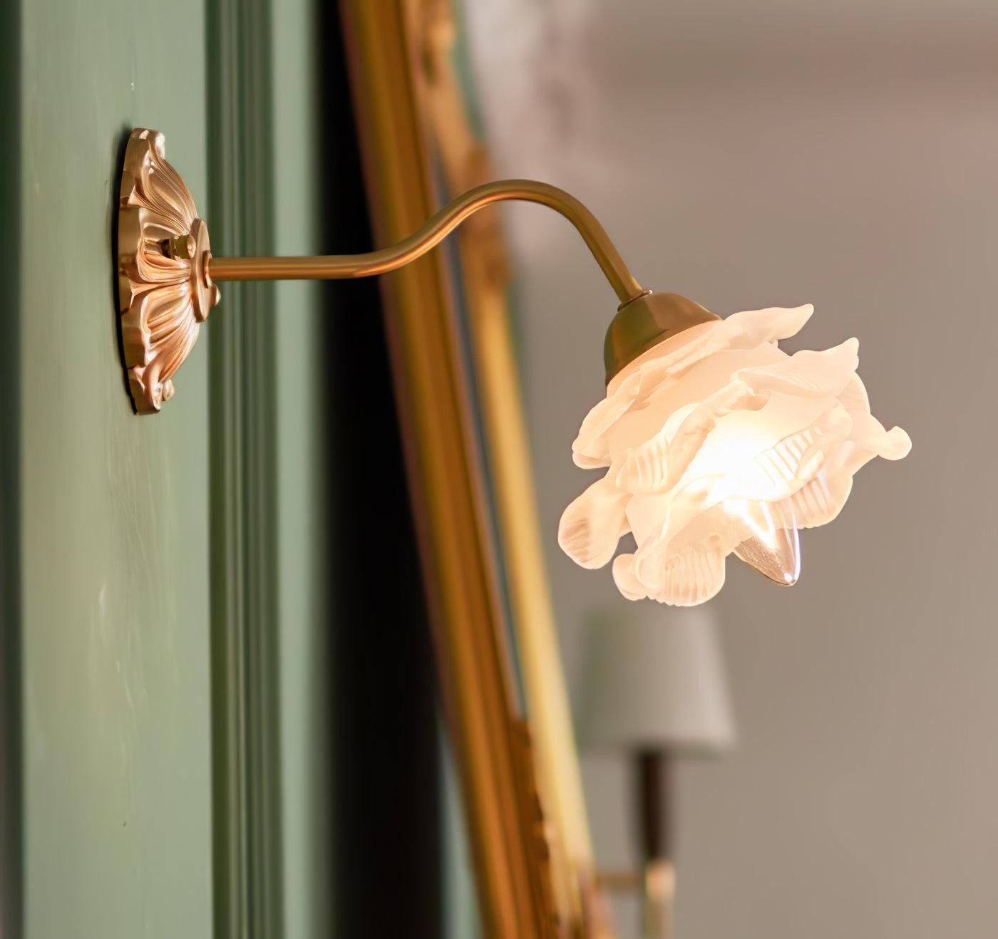 Brass Rose Wall Light K277