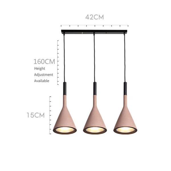 Minimalist Aplomb Pendant Light - Cement Cone Pendant Light for Kitchen Island