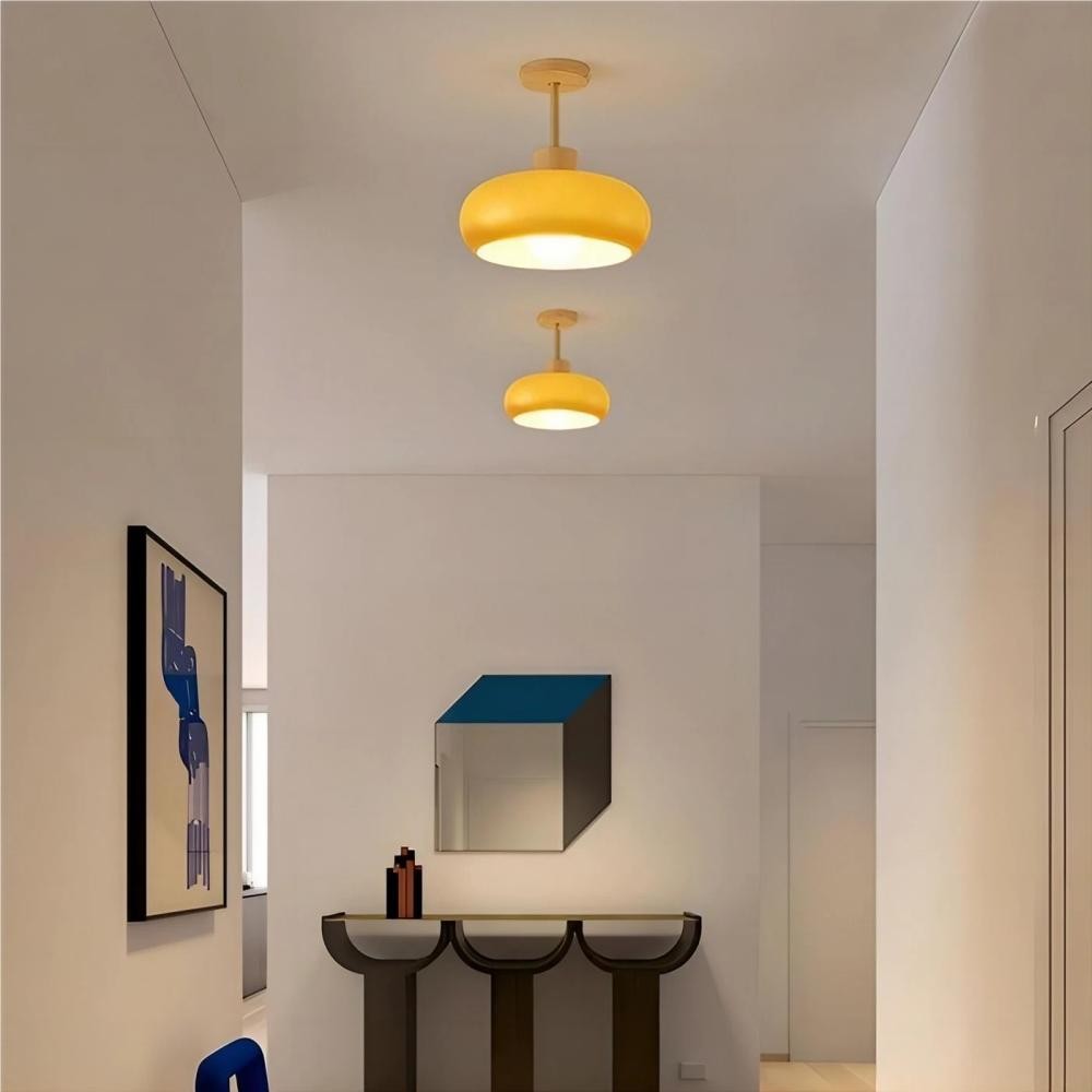 Vintage Bauhaus Style Glass Ceiling Light K56