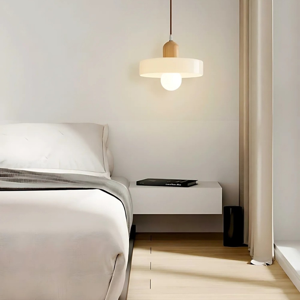 Modern Nordic Wood Disc Orb Pendant Light K894