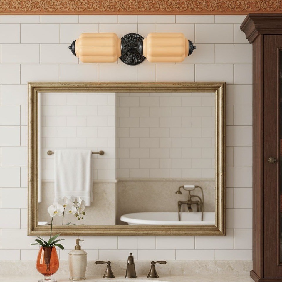 Eloise Pumkin Glass Vanity Sconce K864