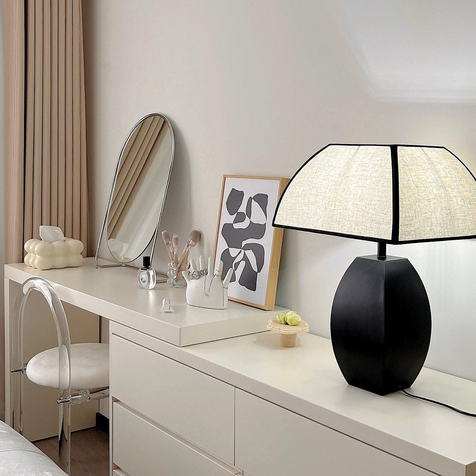 Retro Metal Mushroom Fabric Table Lamp K430