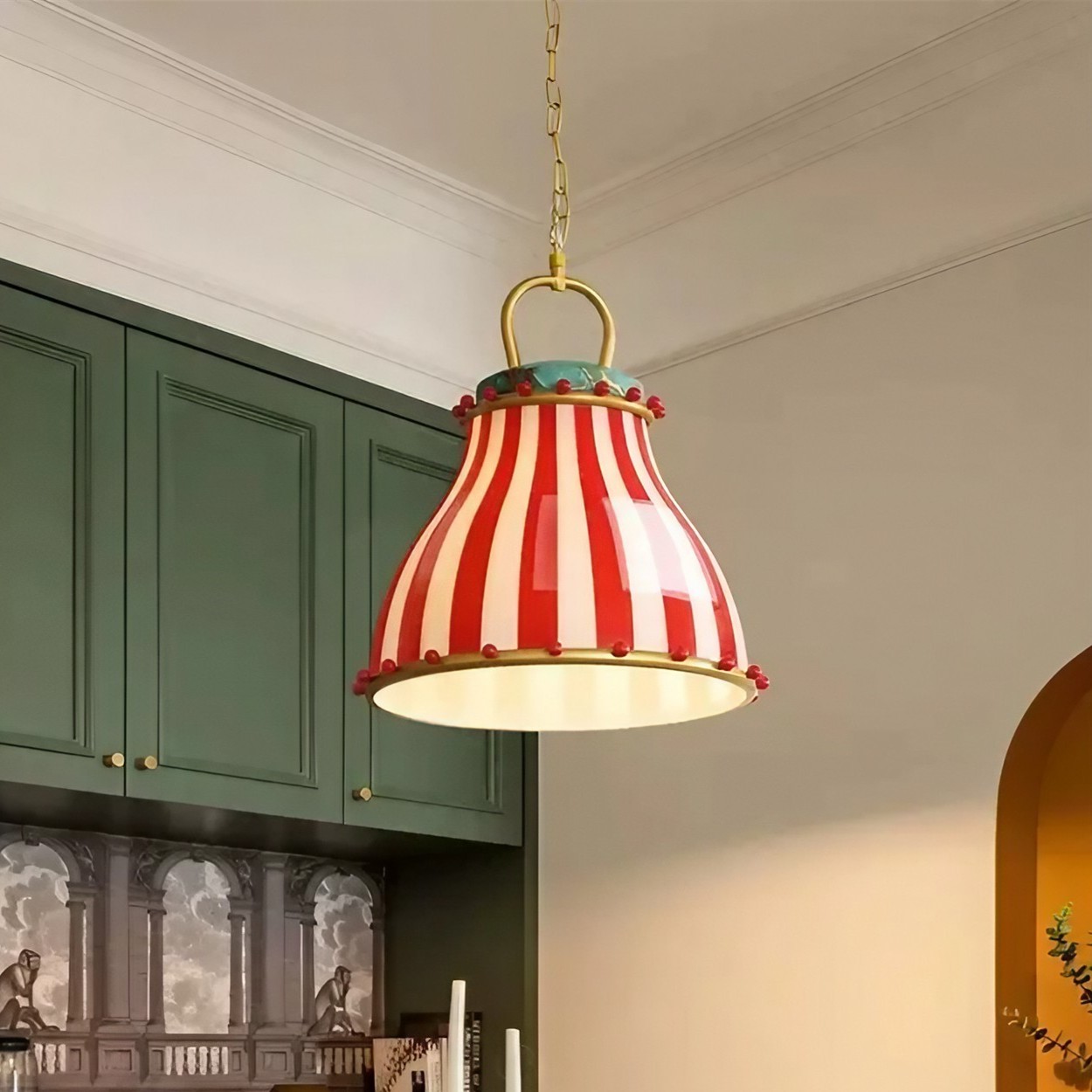 Festilo Playful Circus Glass Pendant - Stylish Hanging Light for Dining Room or Kitchen K322