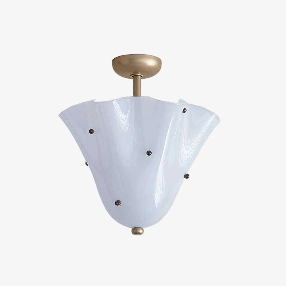 Bellina Glass Flush Mount – Artistic Fazzo Ceiling Lamp for Bedroom or Hallway K1133