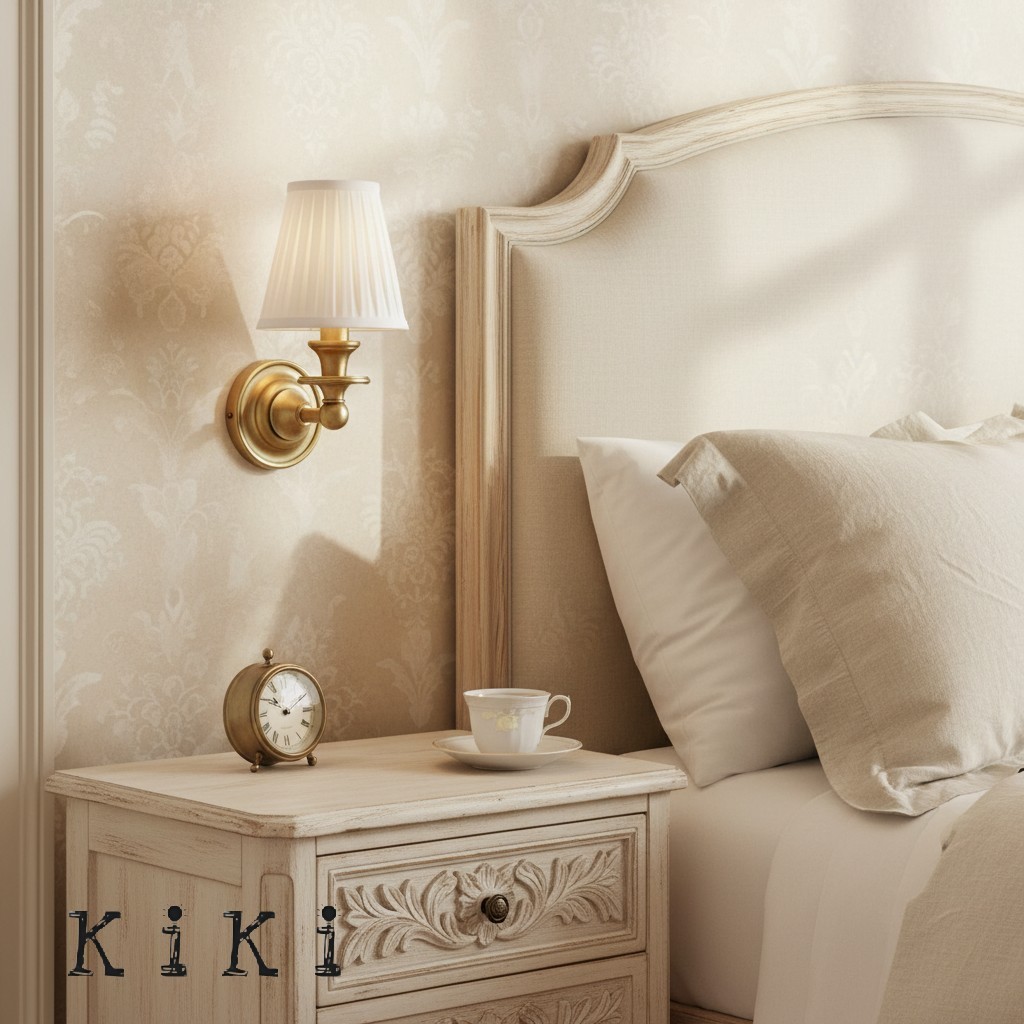 Kalvora Wall Sconce with Fabric Shade – Timeless Lighting for Living & Bedroom K1194