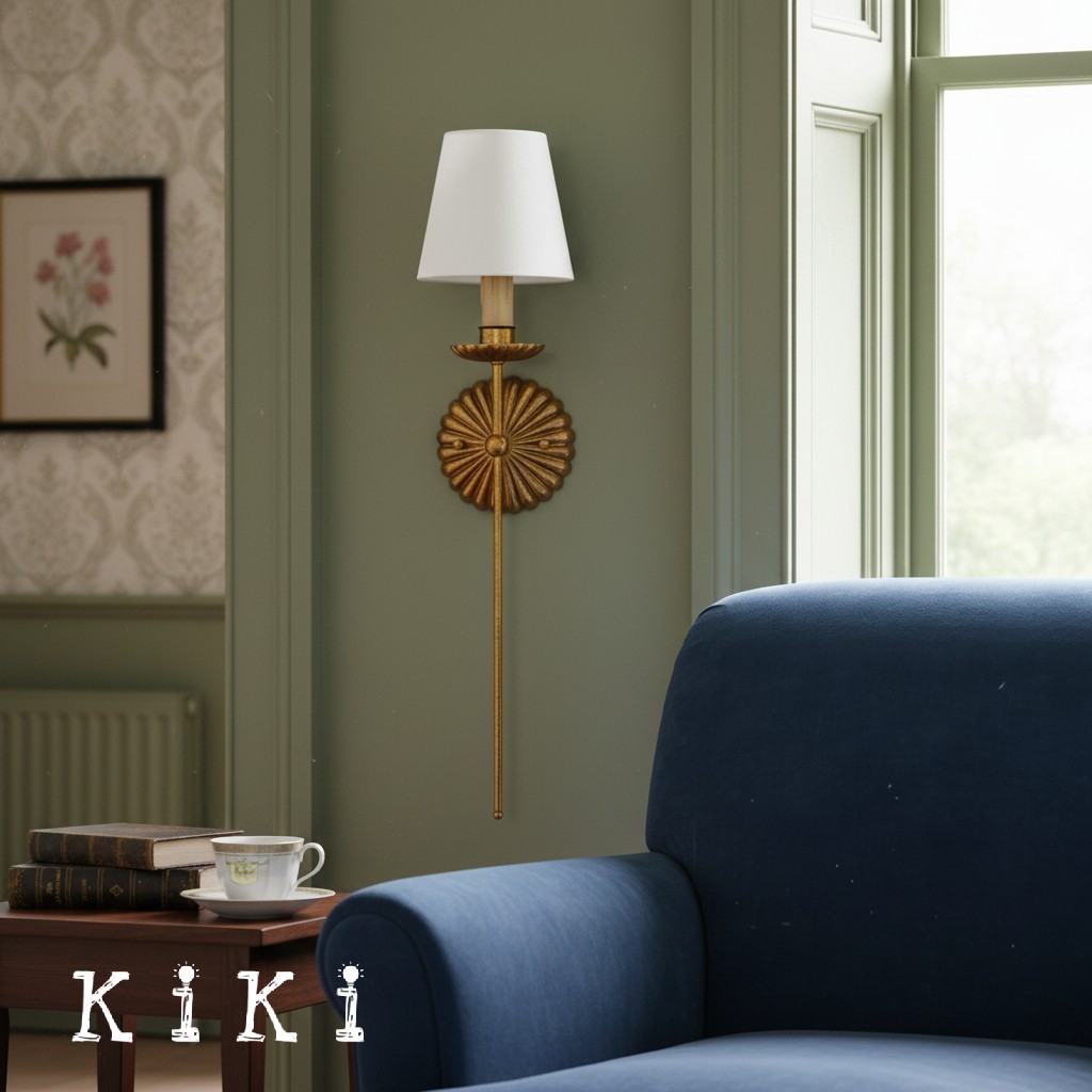 Catina Metal Wall Sconce with Fabric Shade – Stylish Accent Lighting for Home K1181