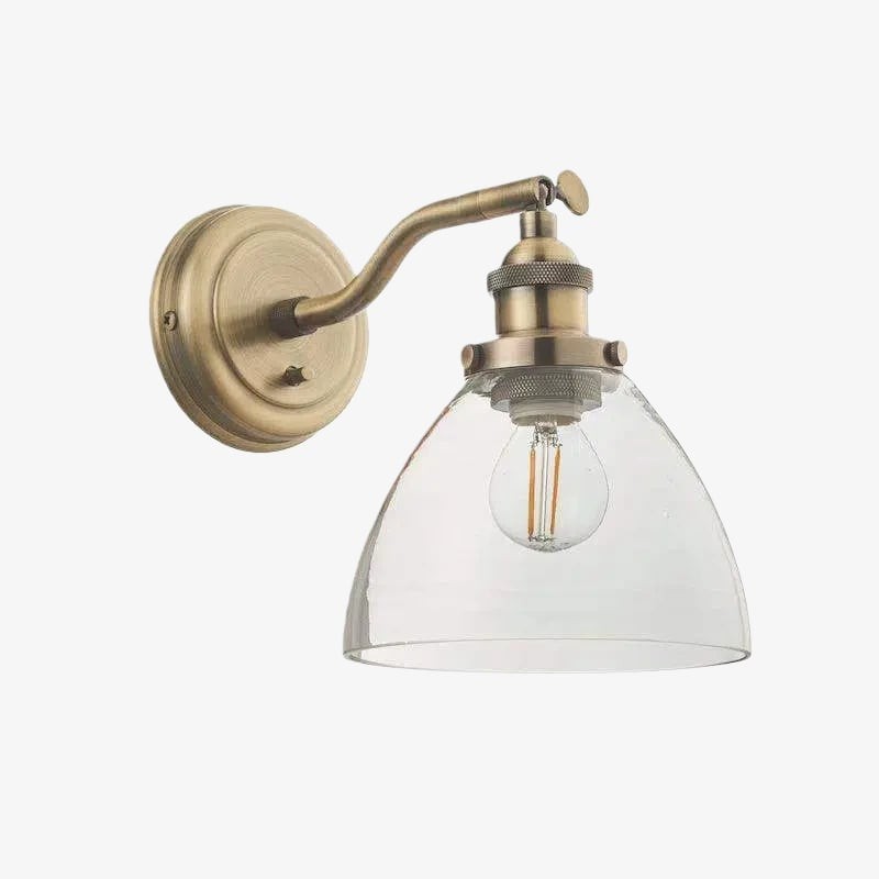 Novera Wall Light Collection - Glass Shade Finishes in Brass Silver Nickel Copper – Residential and Boutique Hospitality K1805