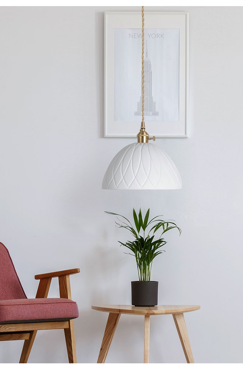 KiKi Ceramic Brass Pendant
