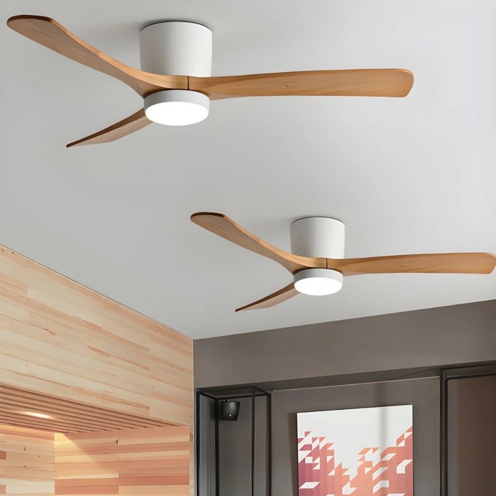 Nordic Modern 3 Blades Wooden Ceiling Fan Light K1119