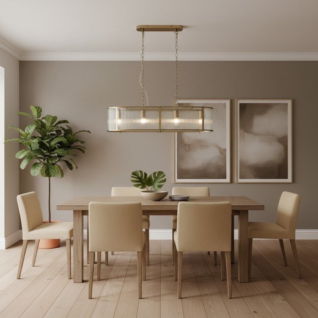 RibGlow Ribbed Glass Pendant Light - Antique Style Pendant Light K1815