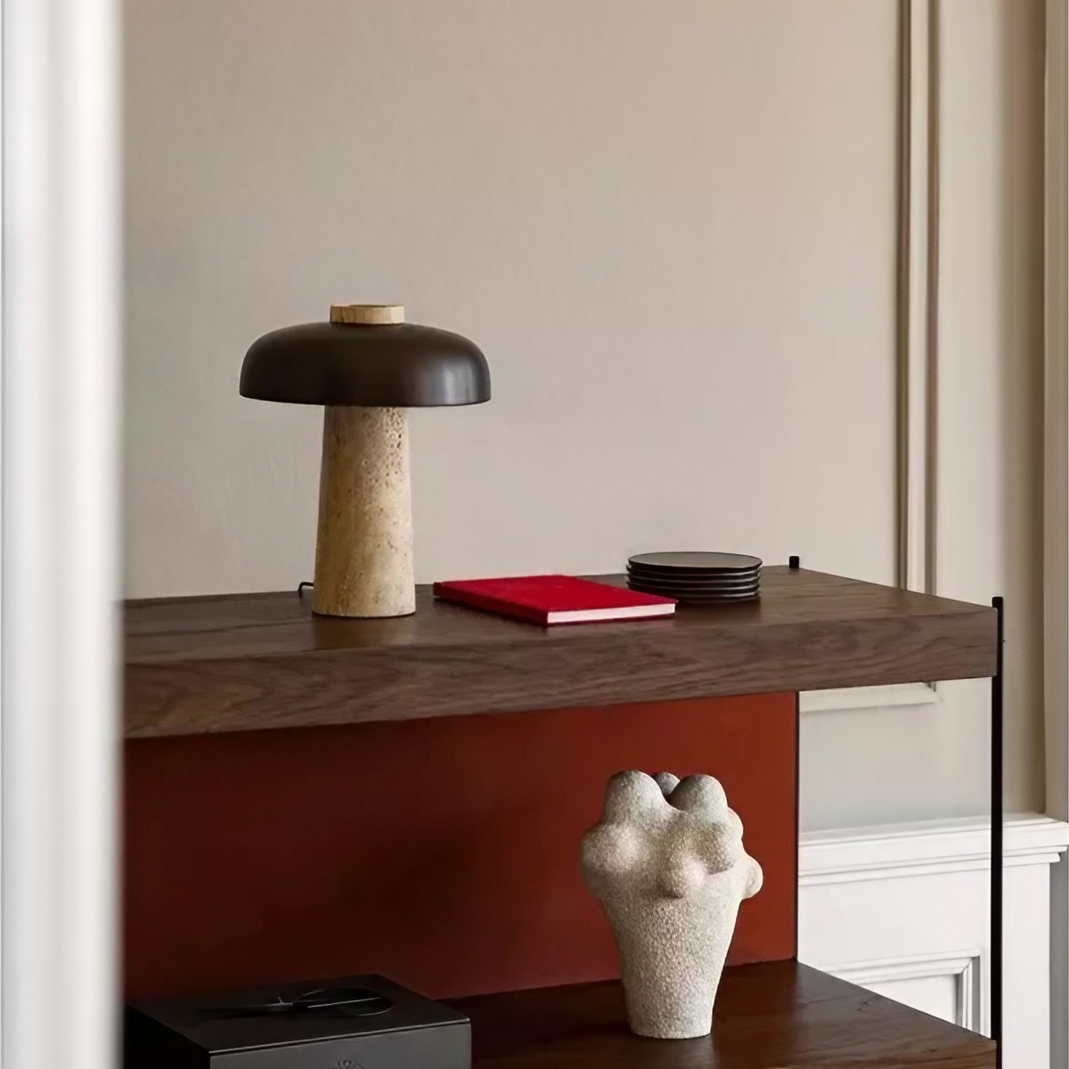 Metal Mushroom Natural Texture Table Lamp K689