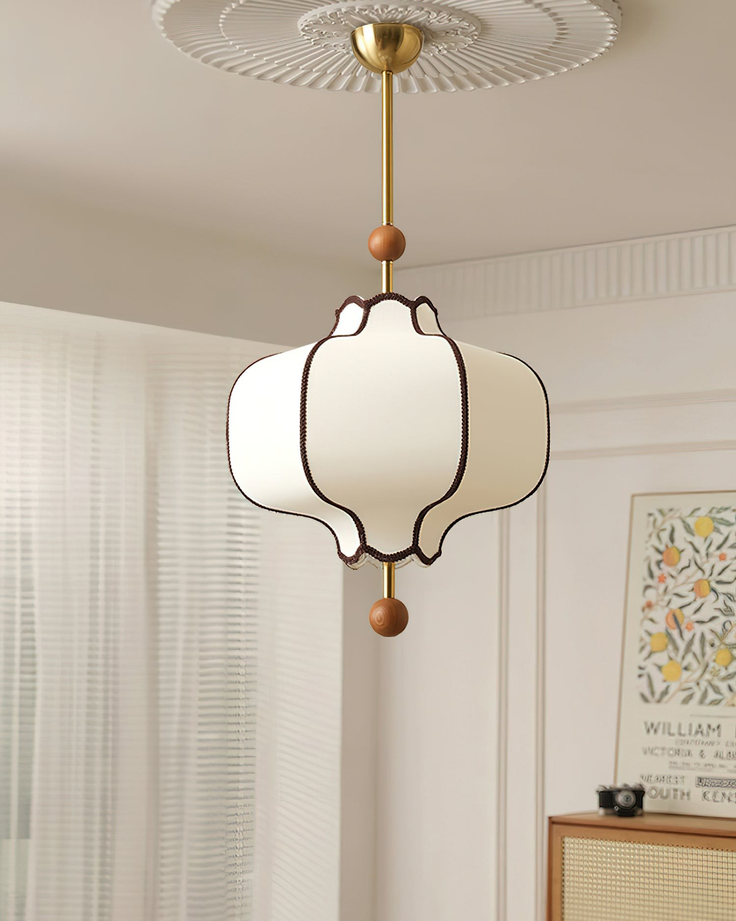 Vintage Textured Fabric Pendant Light K444