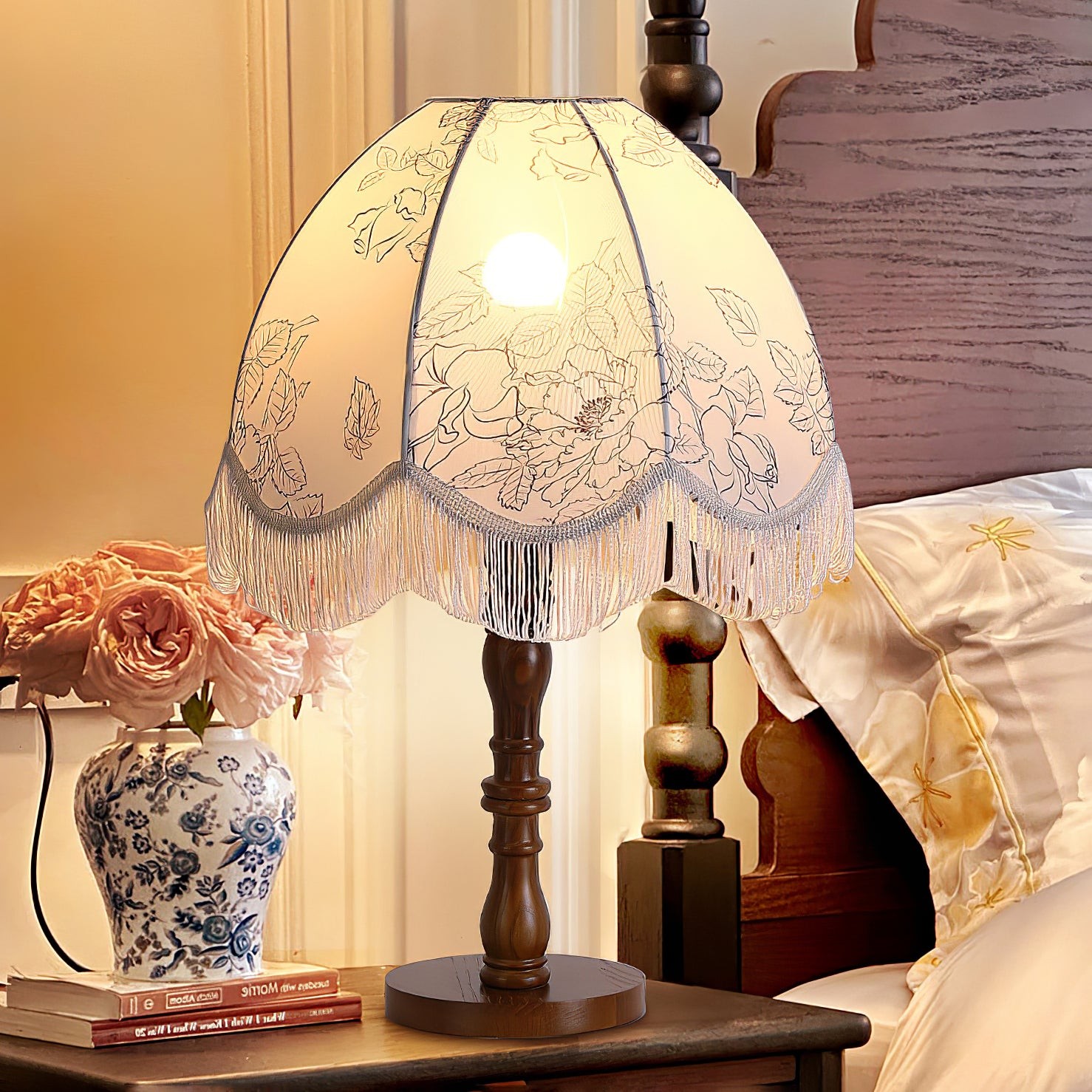 Luxury Printed Tassel Table Lamp K607