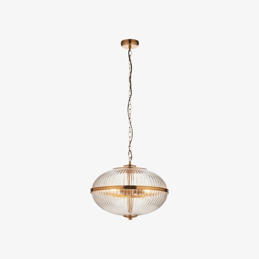 Luntra Contemporary Multi-Light Pendant with Textured Glass K1920