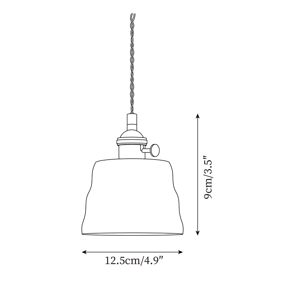 Retro Small Cup Glass Pendant Lamp K305