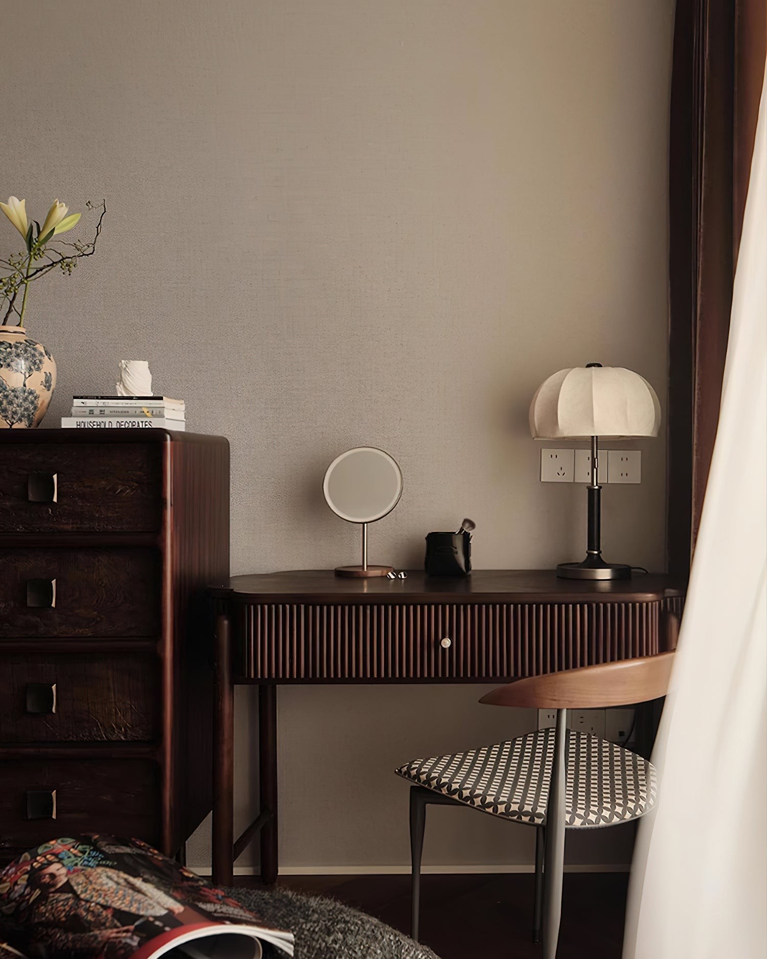 Orchid Fabric Table Lamp K1063