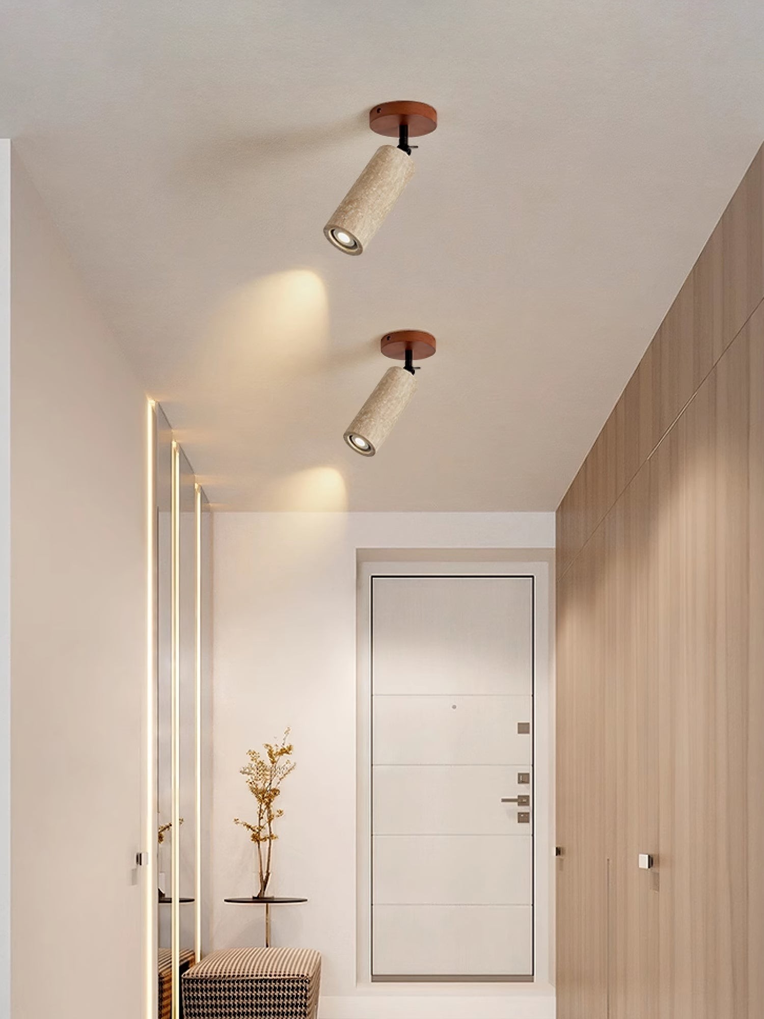 Wabi-Sabi Travertine Adjustable Wall Lamp K745