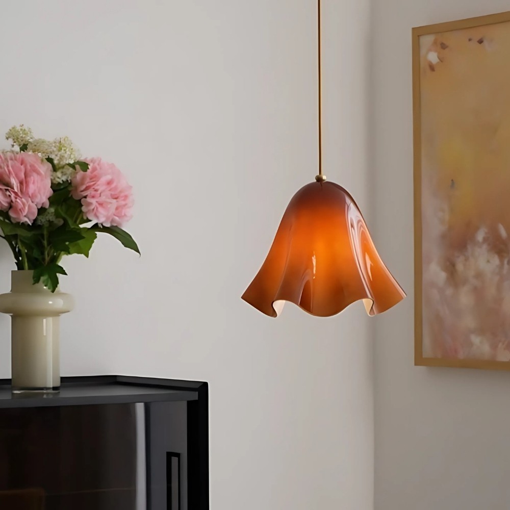 Bellina Vintage Fluted Glass Pendant Light – Mid-century Modern Fazzo  Pendant For Home Decor K897