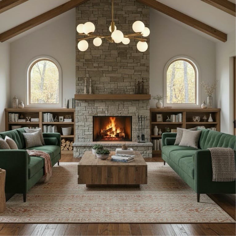 Tivara Mid-Century Modern 10-Light Pendant - Chandelier with Globe Shades for High Ceilings K1829