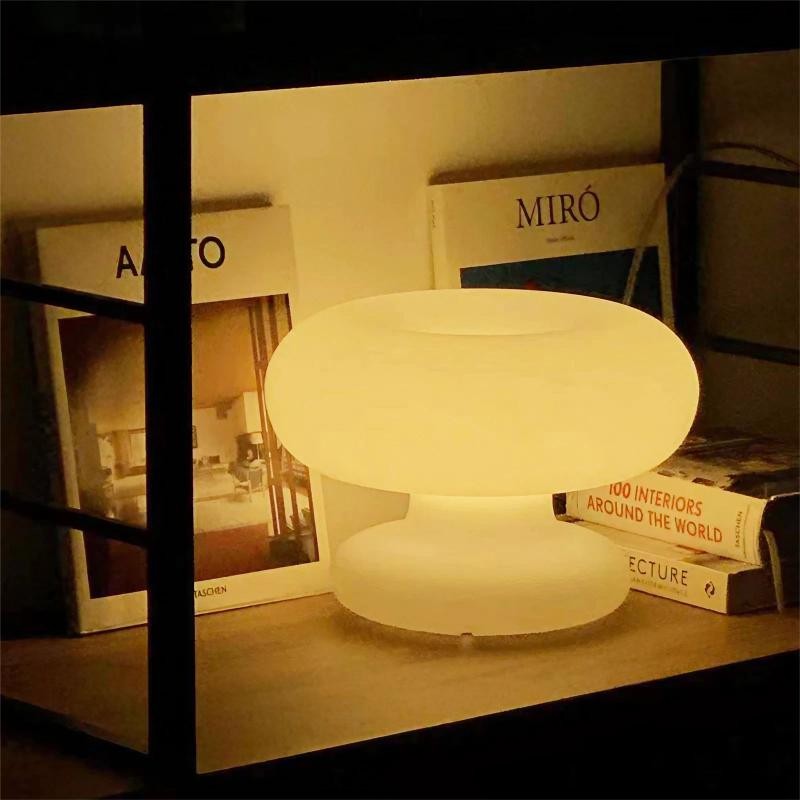 Minimalist Bauhaus White Mushroom Table Lamp K22