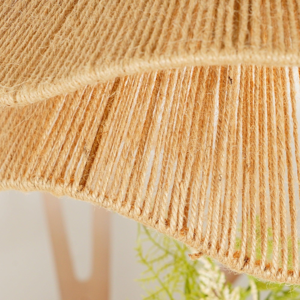 Cape Points Boho Natural Jute Fiber Pendant Light D838