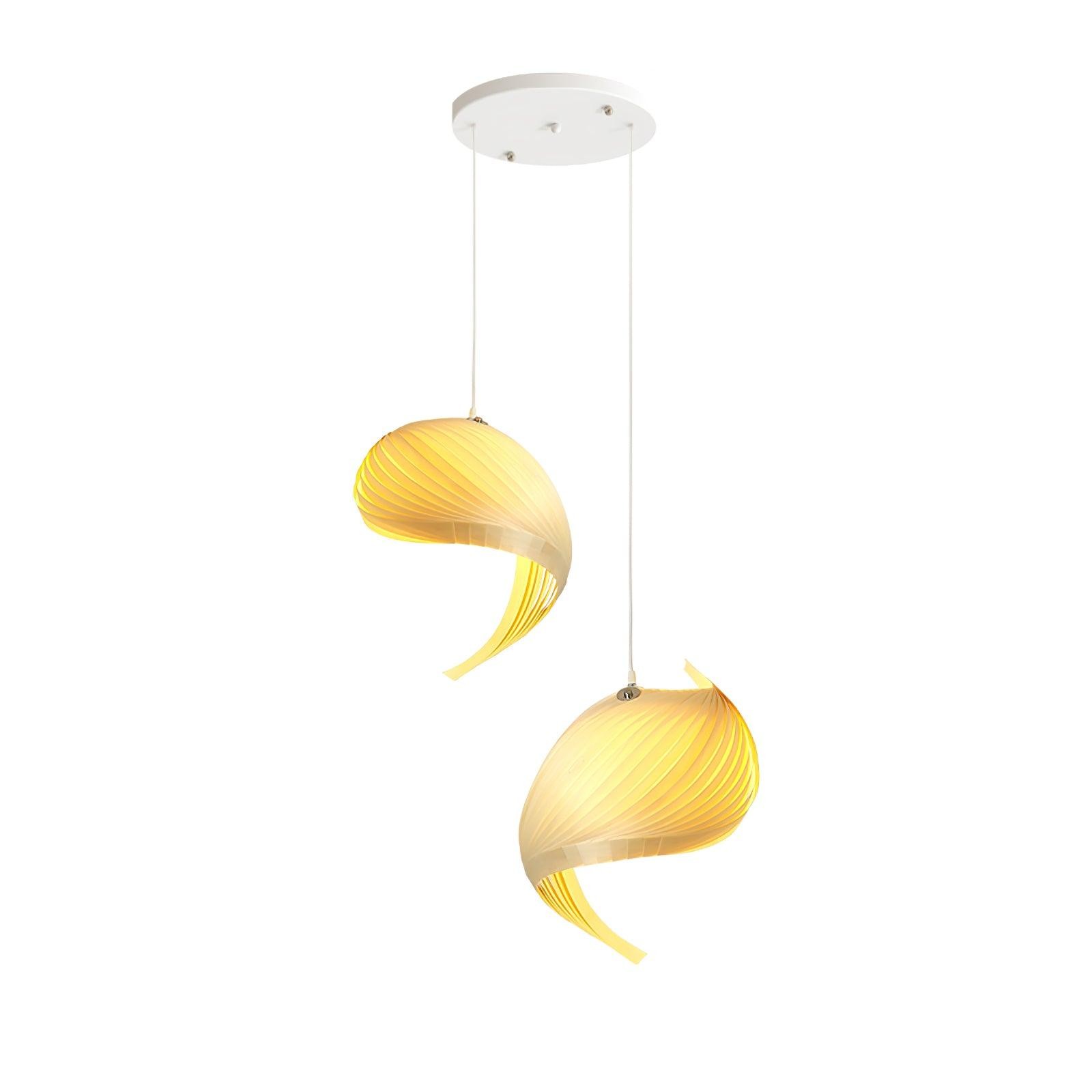Nautilus Wing Wood Veneer Pendant Light