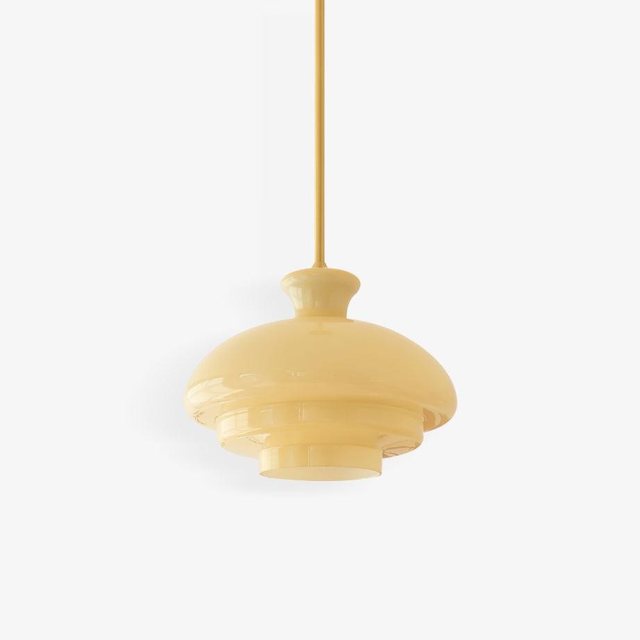 Round Yellow Stylish Simple Glass Pendant Lamp K573