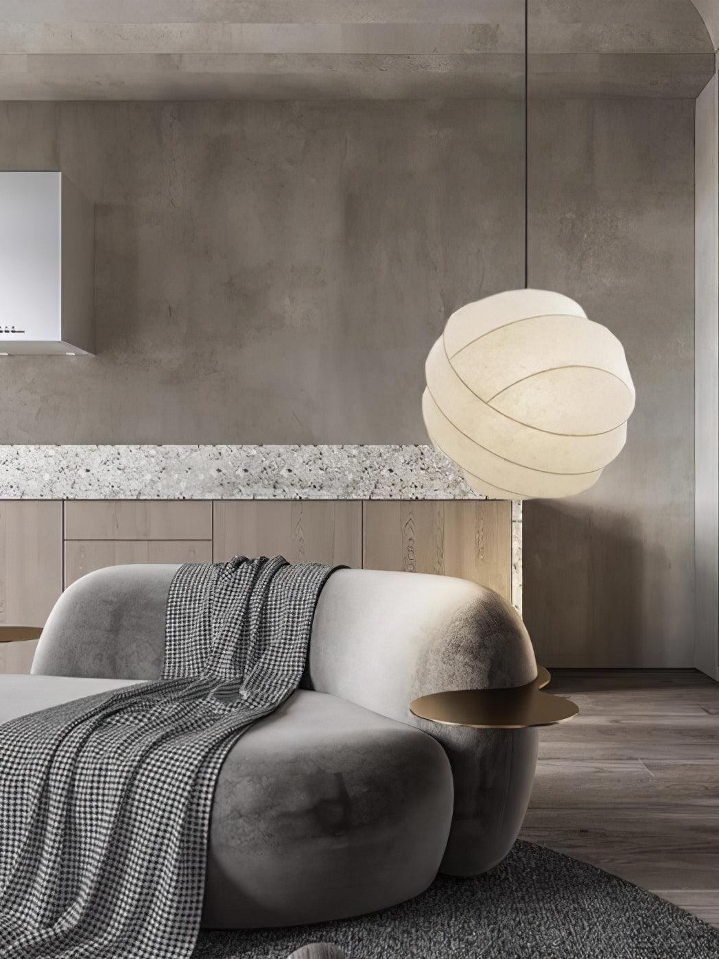Wabi-Sabi Style Fiber Cocoon Pendant Lamp K732