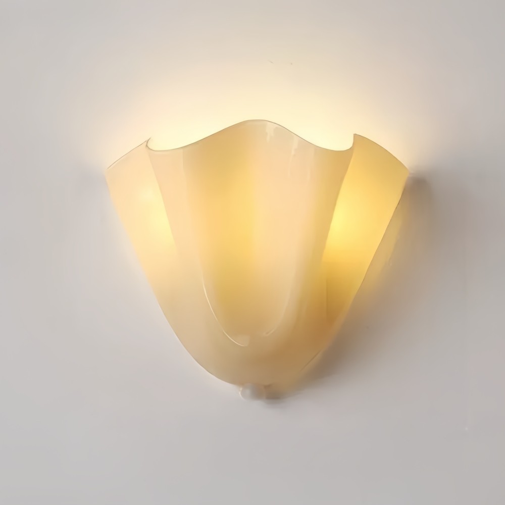 Bellina Retro Fluted Glass Wall Sconce - Mid-century Modern Vera Wall Lamp for Hallway K891