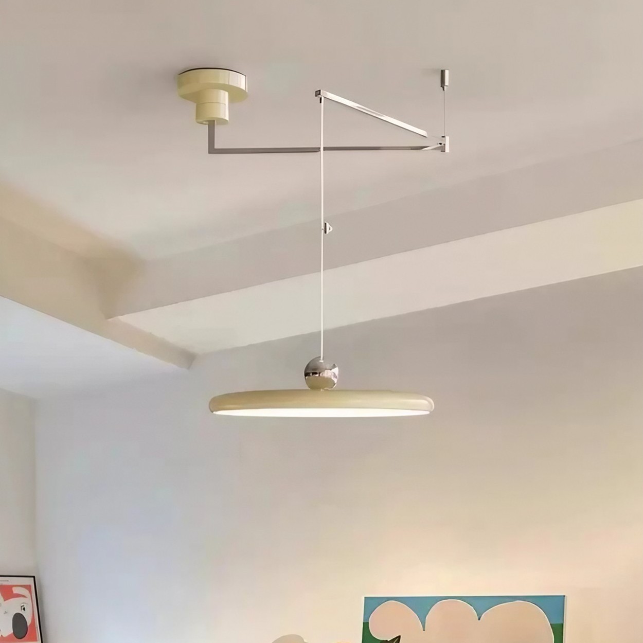 Simple Modern Adjustable Swing Arm Disc Pendant Lamp K705