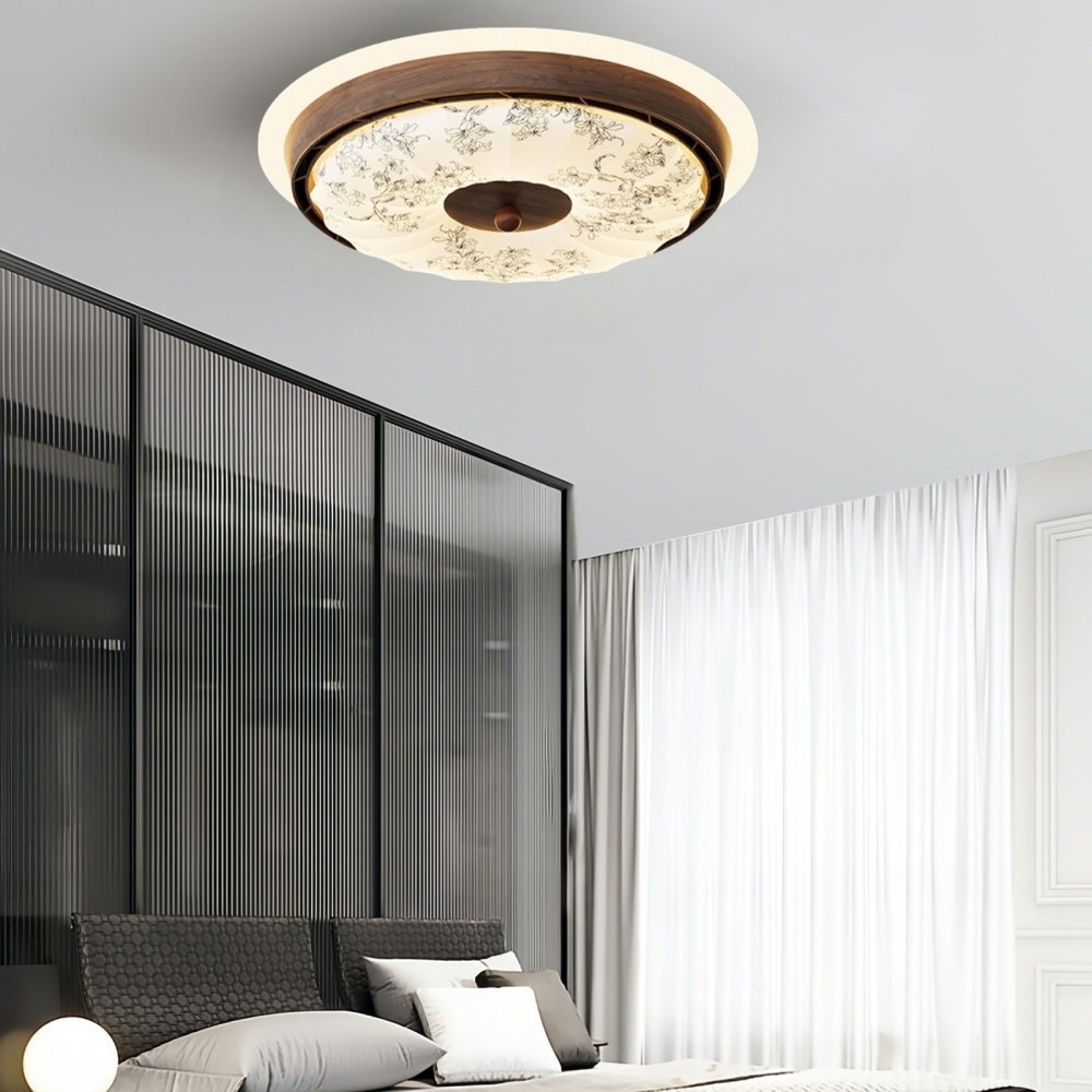 Retro Low Profile Bladeless Led Ceiling Fan Light K1101