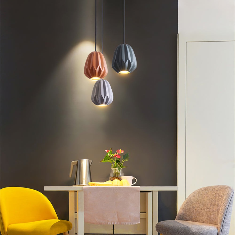 Papaya Resin Pendant Lamp K1064