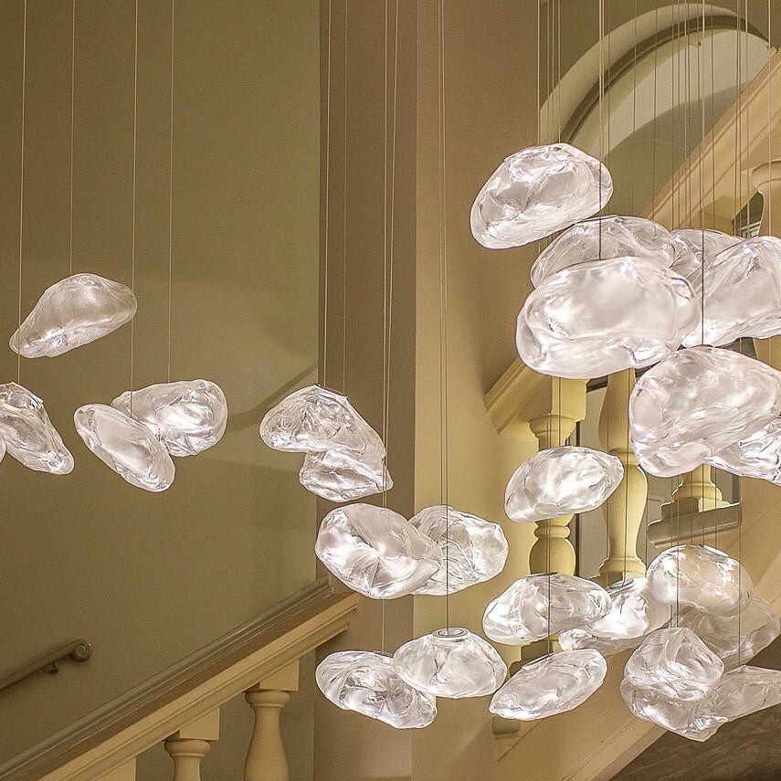Multi-Head Irregular Glass Bubble Chandelier K216