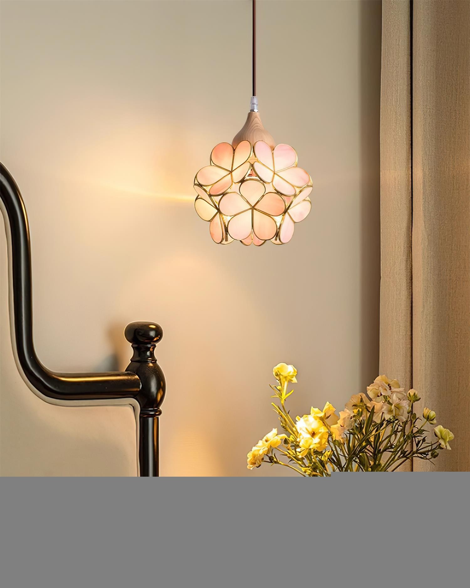 French Creative Pastoral Style Flower Pendant Light K487