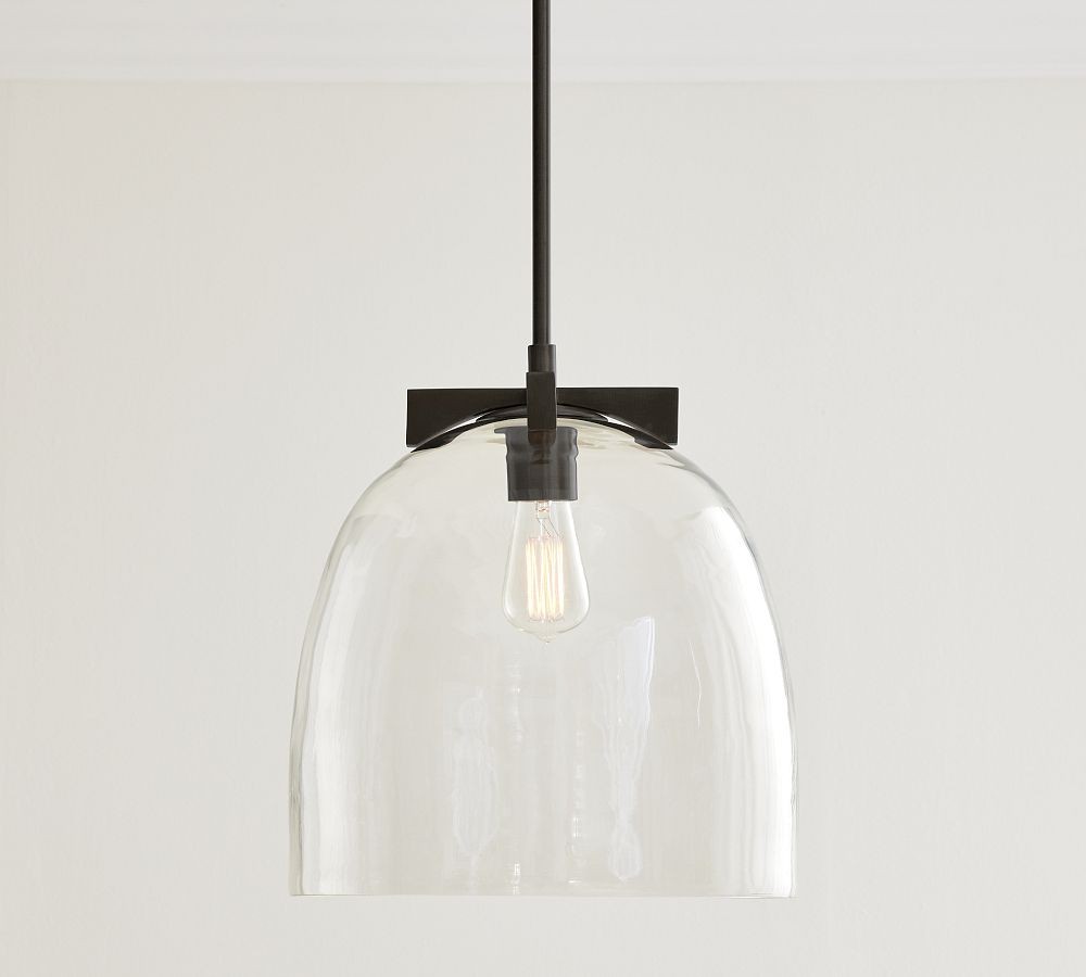 Auria Clear Glass Pendant Light - Stylish Dome Pendant Lamp for Kitchen and Lounge K1290