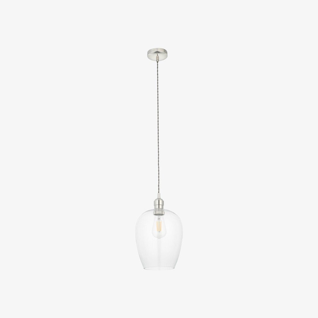 Clarione Height-Adjustable Glass Pendant Light - Classic Art Deco Light K2004