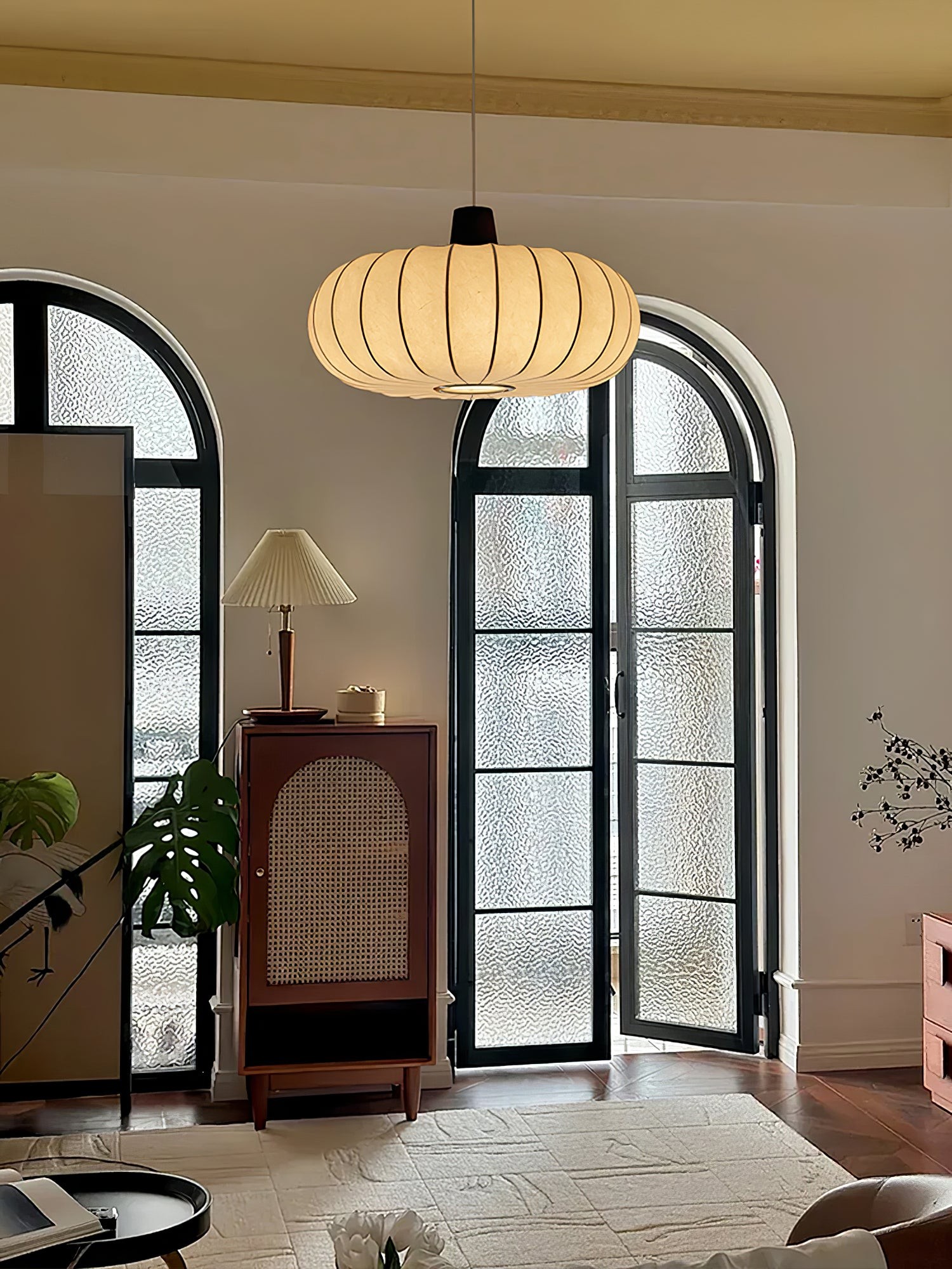Classic Silk Lantern Pendant Light K665
