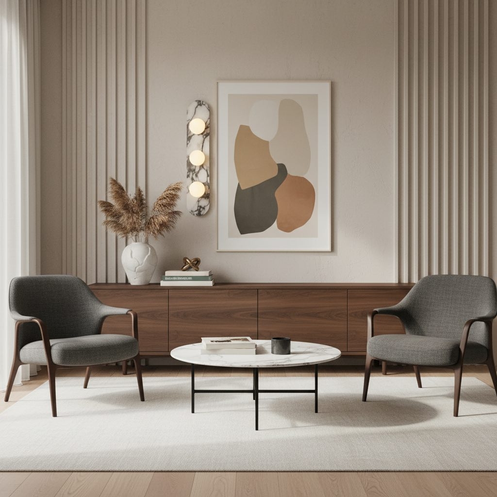 Vinbrea Modern Accent Wall Lamp - Marble Body Design for Living Room or Bedroom K2381