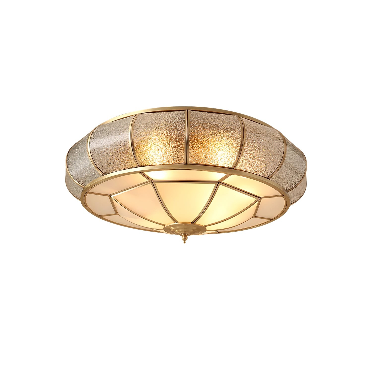 Round Textured Glass Ceiling Light K650