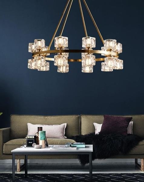 Crystal Round Chandelier/Brass Crystal Series