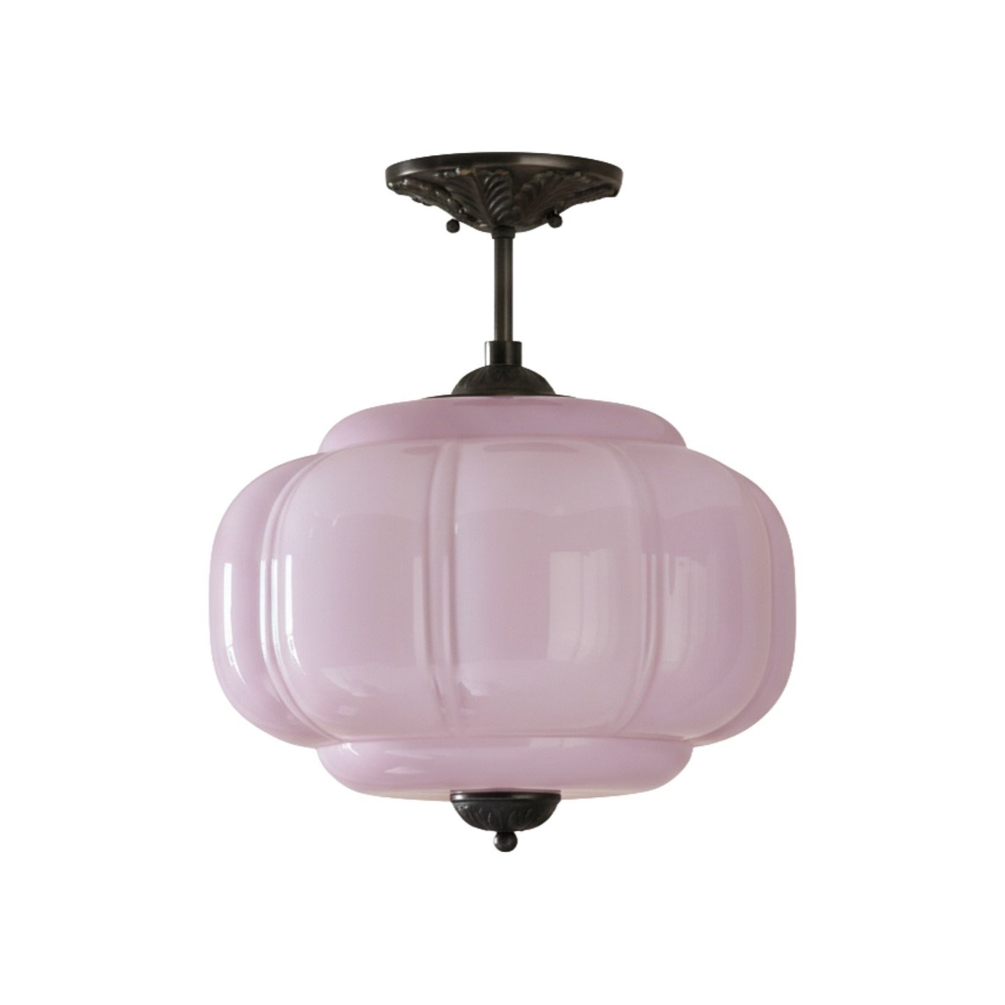 Eloise Classic Glass Pendant Light - Retro Glass and Metal Hanging Lamp for Kitchen Island Cafe K1475