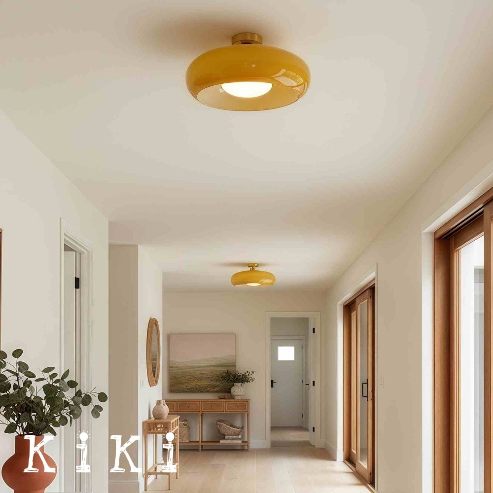 Bauhaus Style Vintage Glass Ceiling Light K72
