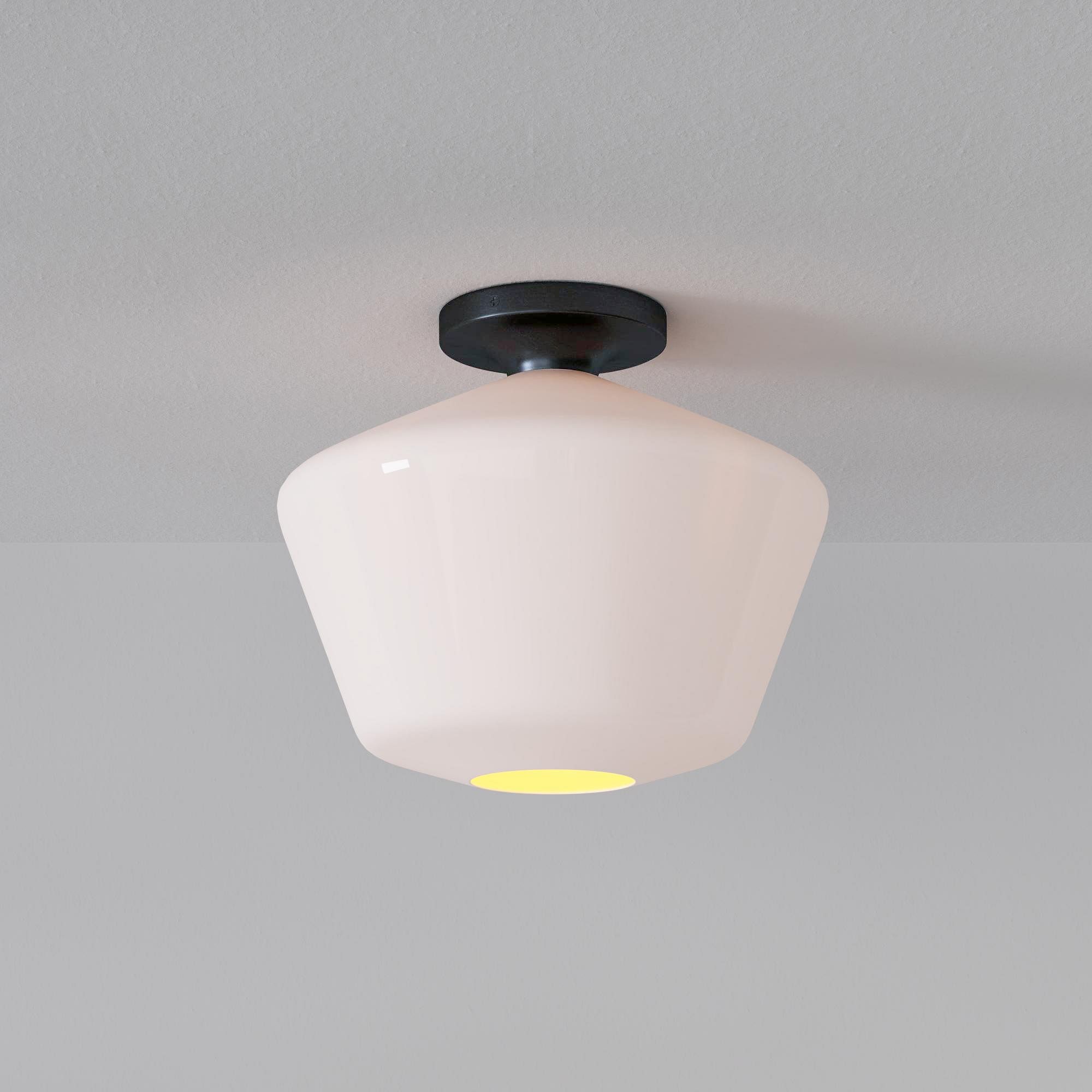 Merin Sleek Glass Ceiling Lamp - Geometric Flushmount Lamp for Dining Room K1223
