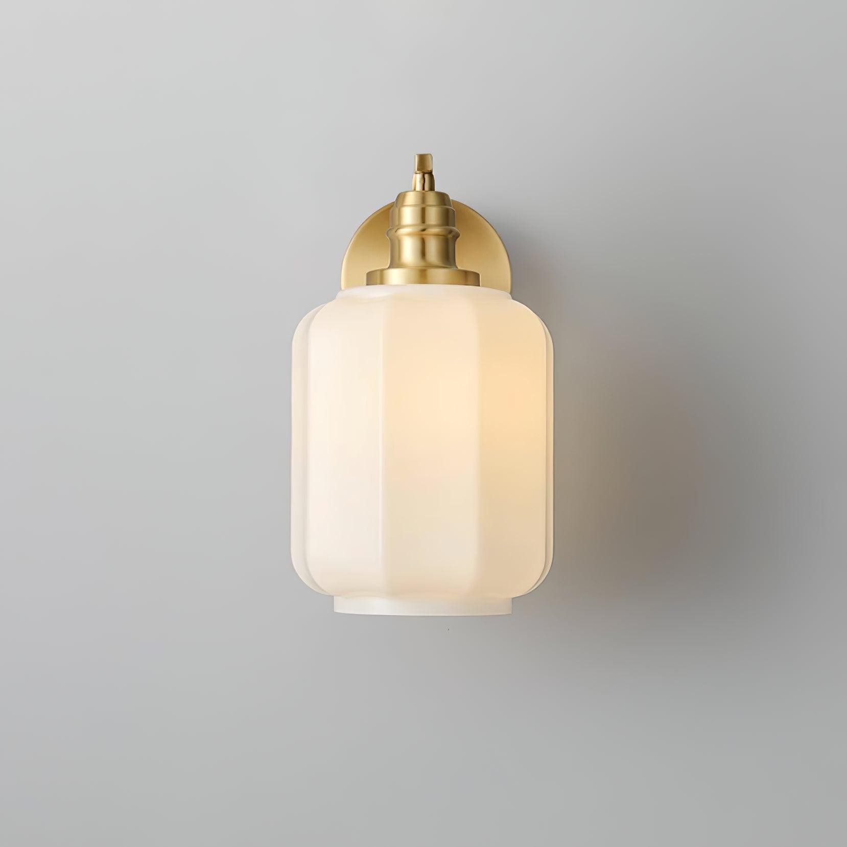 Retro Brass and Glass Wall Lamp K422