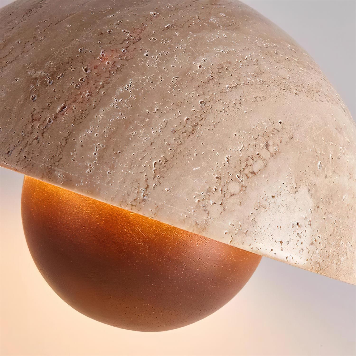 Natural Travertine Flower Bud Design Pendant Lamp K884