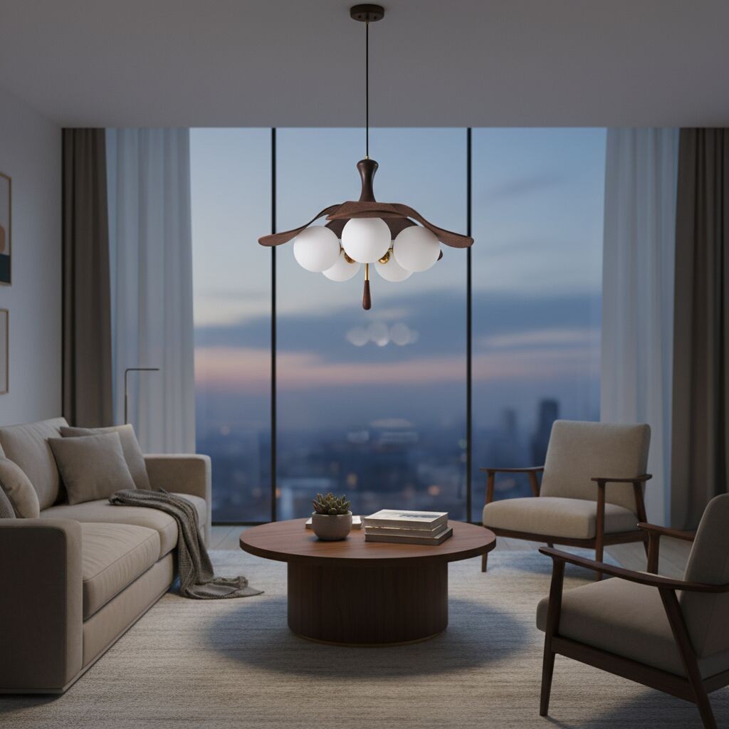 Orrise Series Sculptural Globe Cluster Pendant Lamp - Metal and Glass Pendant Light K2095